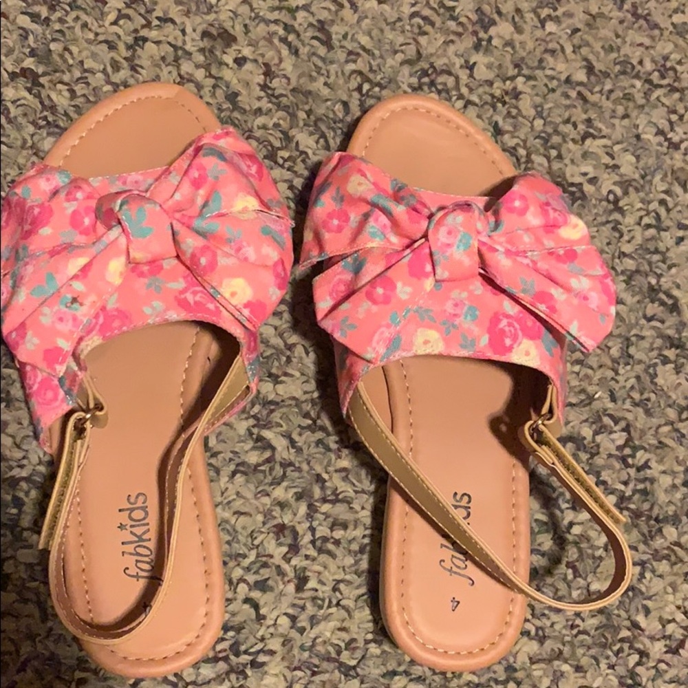 floral slip on sandals